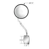 8-1/2" Stainless Steel Hood Mount Convex Mirror
