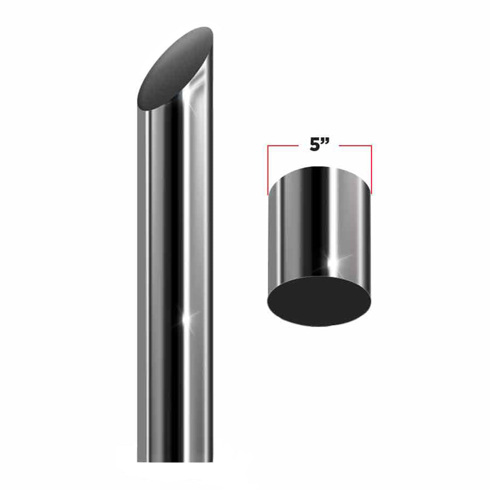 5"D x 48"L Mitered Top Stack Plain End
