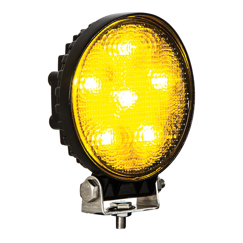 4-1/2" Amber LED Flood Light With Black Housing
