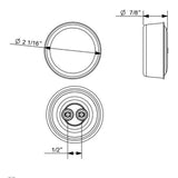 2" 7 LED Round Turbine Light