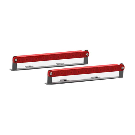 Peterbilt fender step light and bracket, close-up