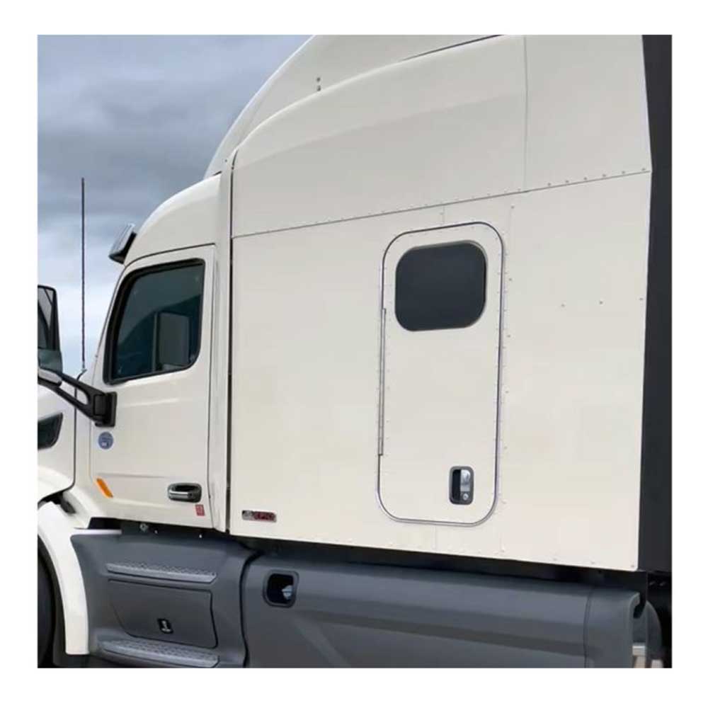 Mack CH, CL, CX, Superliner, Vision 2003 and Older with Vent Window ZenEclipse Blackout Window Covers with Peeper - Tan