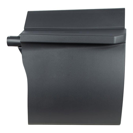 Close-up of Freightliner Cascadia 2018-2022 black polymer quarter fenders