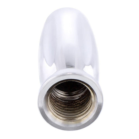Close-up of chrome Vegas style gearshift know with 9/10 speed adapter