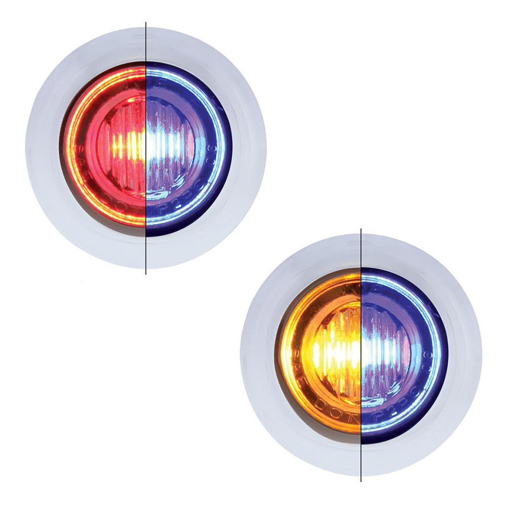 3/4" 3 LED Mini Double Fury Dual Color Marker Light