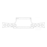 94" x 8" Maltese T-bar with Eight 4" Light Cutouts