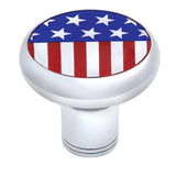 Chrome Air Valve Knob with US Flag