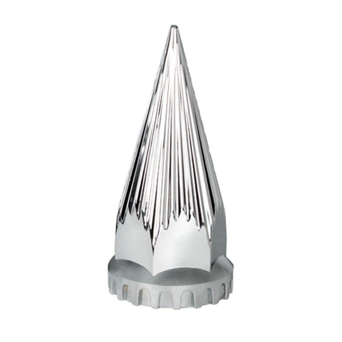 33mm x 4-3/4" Chrome Plastic Spike Razor Nut Cover - Thread On 60PK