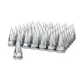 33mm x 4-3/4" Chrome Plastic Spike Razor Nut Cover - Thread On 60PK