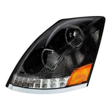 Volvo VN, VNL 2003-2017 Black Inner Housing 10 LED Headlights