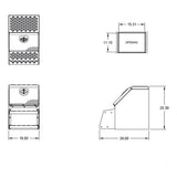 18" Aluminum Step Box with Diamond Plate Door and Steps