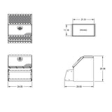 24" Aluminum Step Box with Diamond Plate Door and Steps