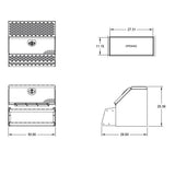 30" Aluminum Step Box with Diamond Plate Door and Steps