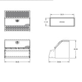 36" Aluminum Step Box with Diamond Plate Door and Steps