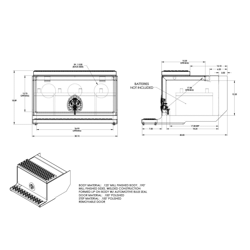 31" Aluminum Battery Box