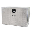 18" X 18" x 36" aluminum box with single drop door with lanyard
