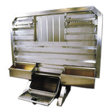68" x 70" Cab Rack with Jail Bar Window, 2 Chain Hangers, 2 Chain Trays, and Base Box