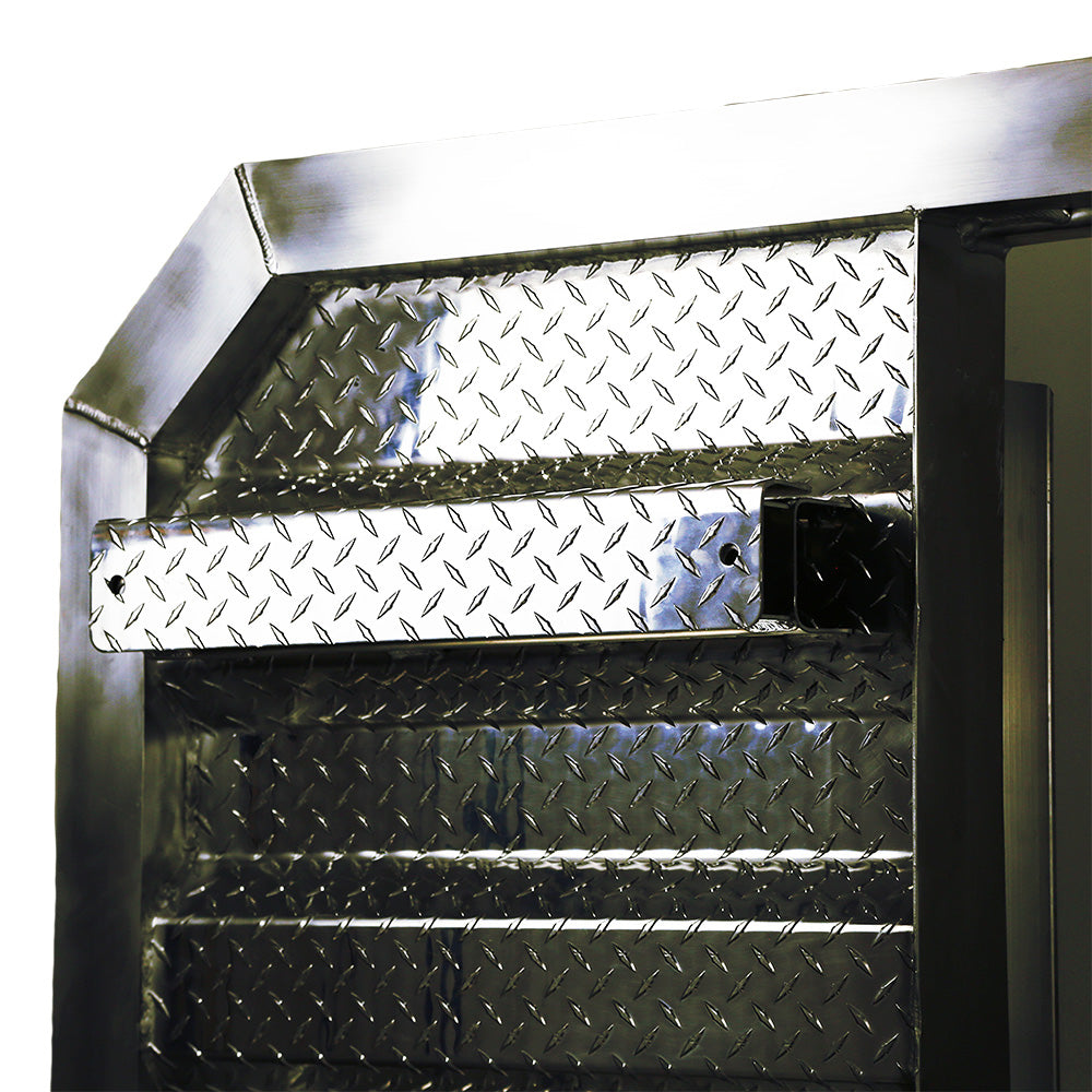 68" x 86" Cab Rack with Jail Bar Window, 2 Chain Hangers, 2 Chain Trays, and Base Box