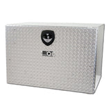 24" X 24" x 36" aluminum box with single drop door with lanyard