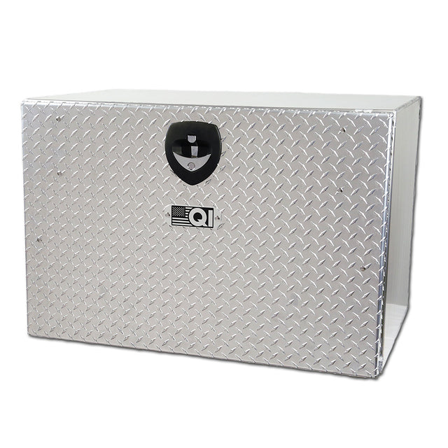 24" X 24" x 36" aluminum box with single drop door with lanyard
