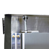 24" x 24" x 48" Aluminum Box with Diamond Barn Doors with Gas Shocks, Driver Side