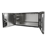 24" x 24" x 60" Aluminum Box with Diamond Barn Doors with Gas Shocks, Driver Side
