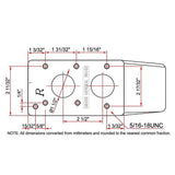 Peterbilt 379, 389 Aluminum L Shape Headlight Brackets