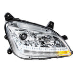 Peterbilt 579, 587 Projection Headlight with LED Sequential Turn and DRL