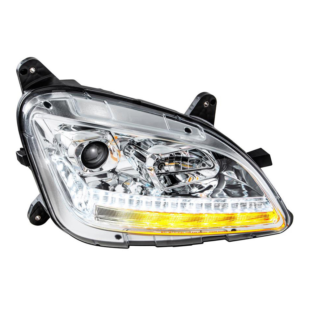 Peterbilt 579, 587 Projection Headlight with LED Sequential Turn and DRL