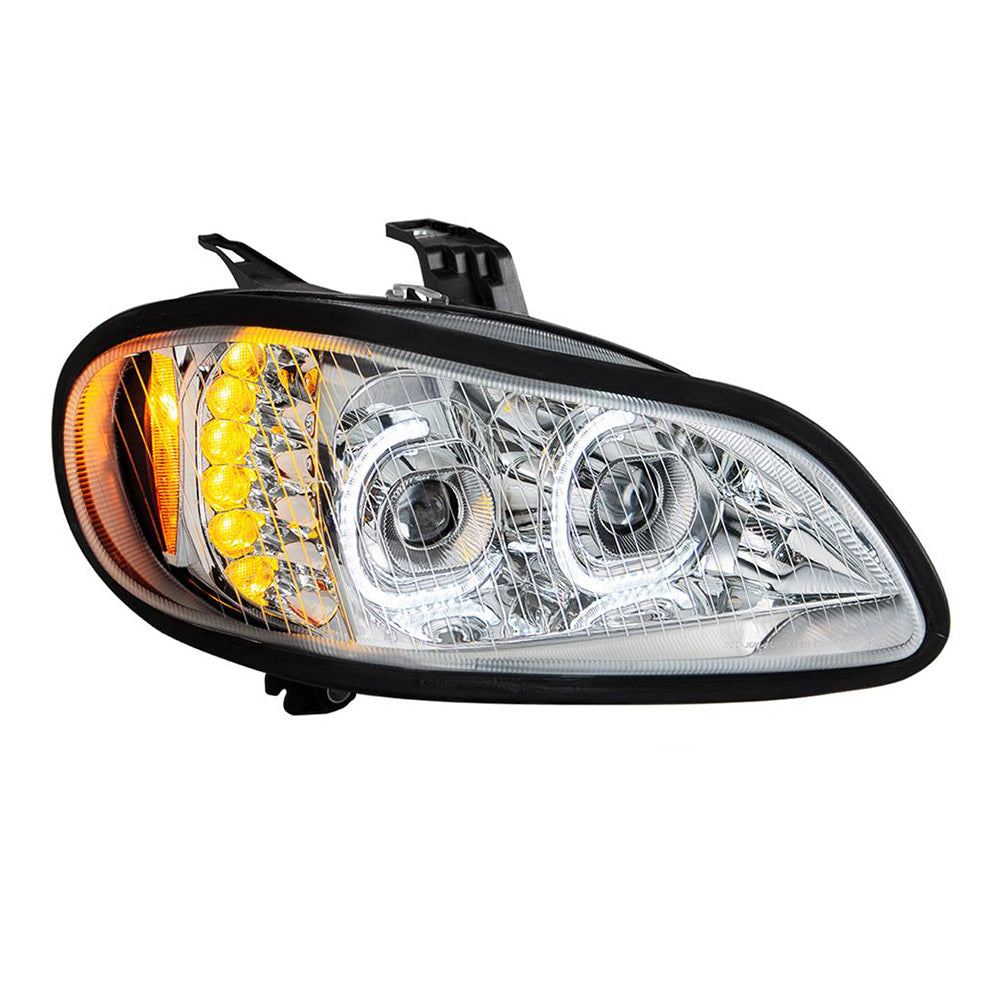 Freightliner M2 2002+ LED Chrome Headlight Assembly