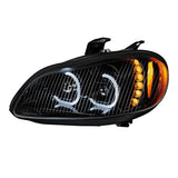 Freightliner M2 2002+ LED Black Headlight Assembly