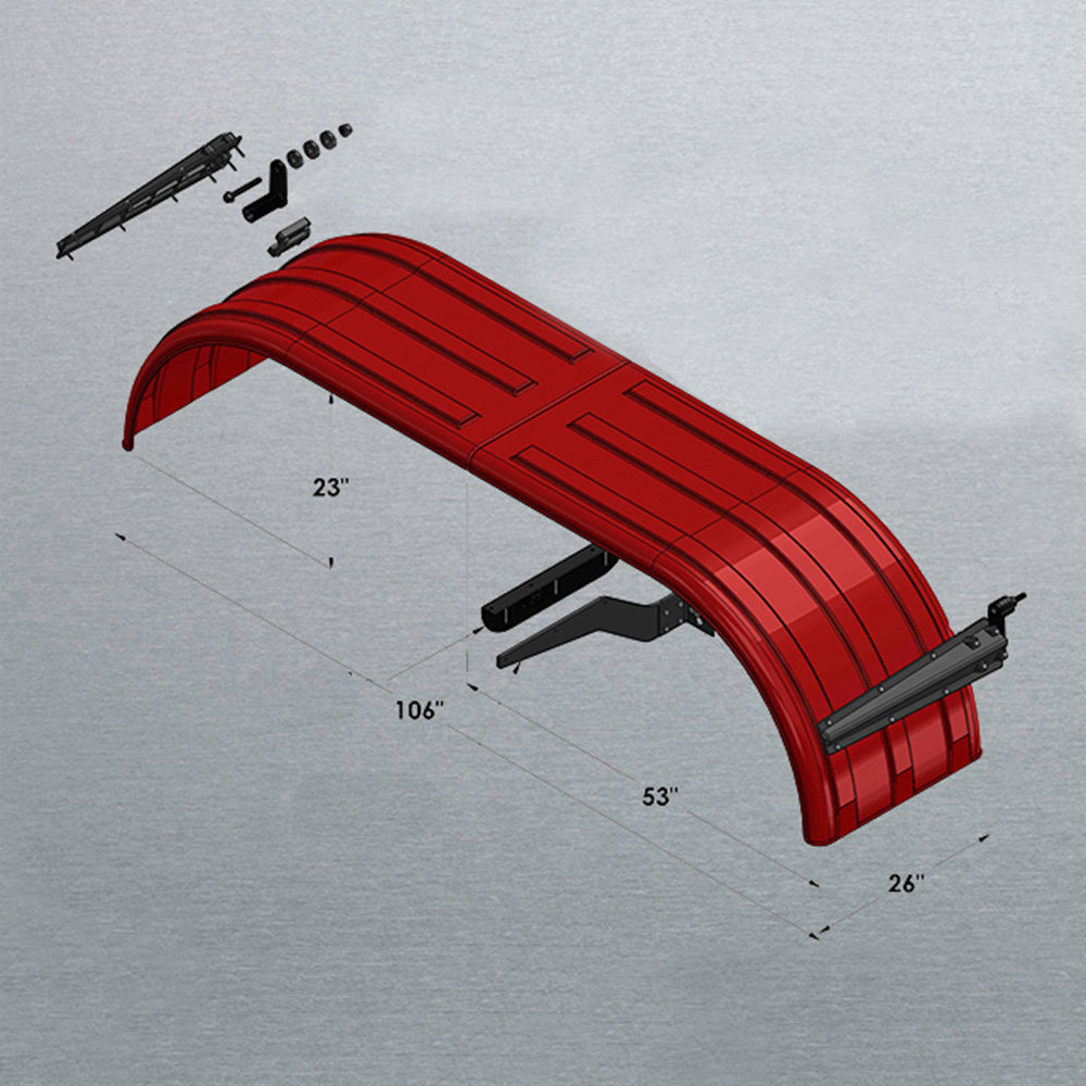 53" Carbon Fiber Poly Brute MIN950 Half Fender or MIN900 Full Fender