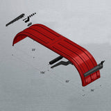 53" Carbon Fiber Poly Brute MIN950 Half Fender or MIN900 Full Fender
