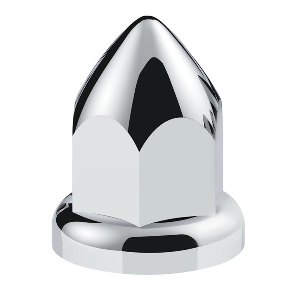 33mm Chrome Plastic Bullet Nut Covers with Flange - Push On 60PK
