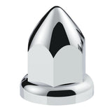 33mm Chrome Plastic Bullet Nut Covers with Flange - Push On 60PK