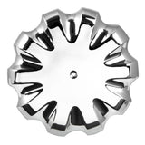 3-7/8" 33mm Chrome Plastic Flat Top Torx Lug Nut Cover - Push On