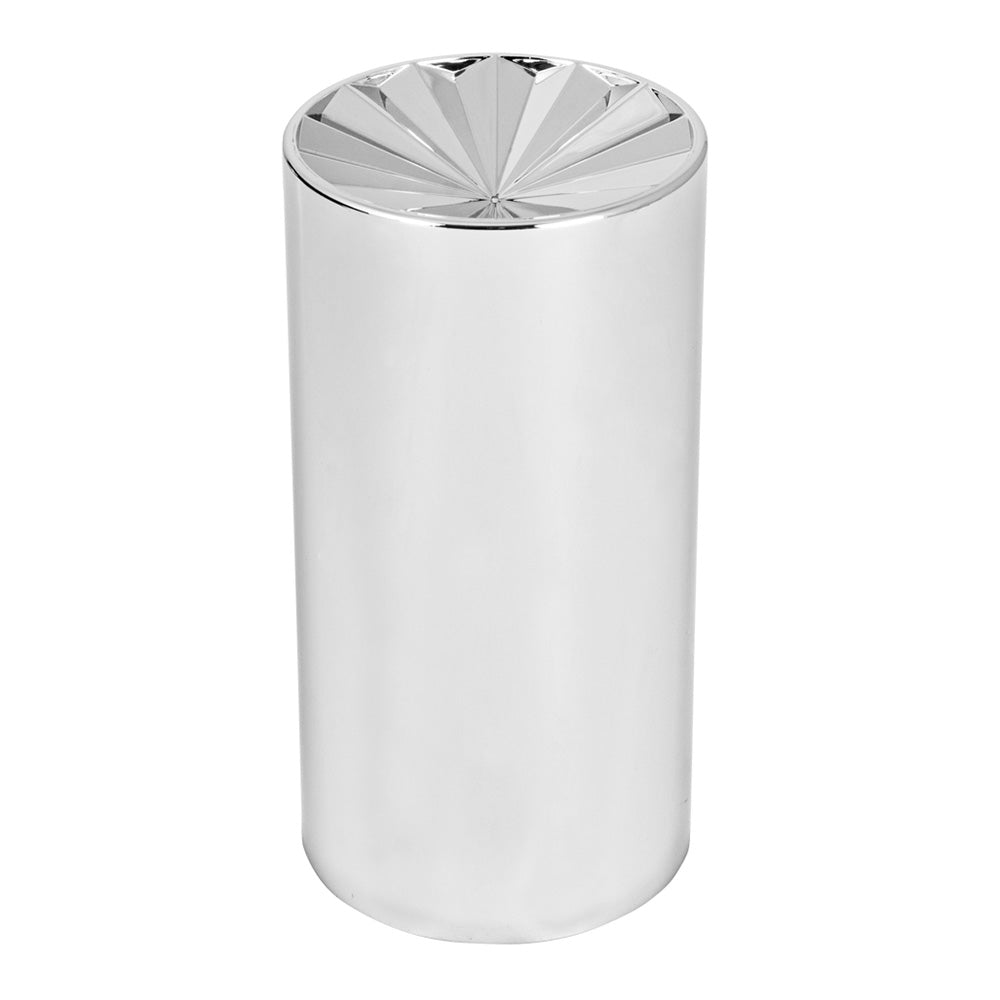 33mm x 4-1/2" Chrome Plastic Concave Pinwheel Lug Nut Cover - Push On