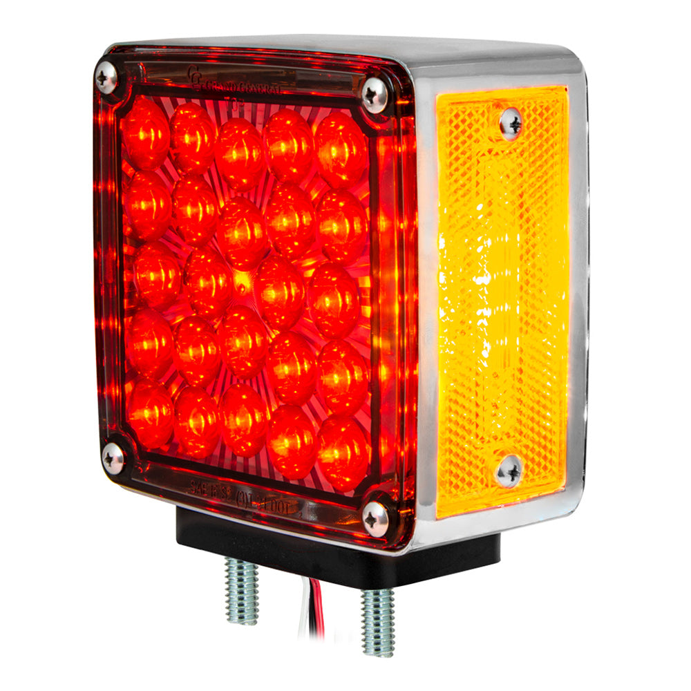 4-1/2" Pearl Double Face LED Pedestal Light with Smoke Lens