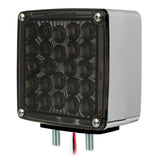 4-1/2" Pearl Double Face LED Pedestal Light with Smoke Lens - Drivers Side