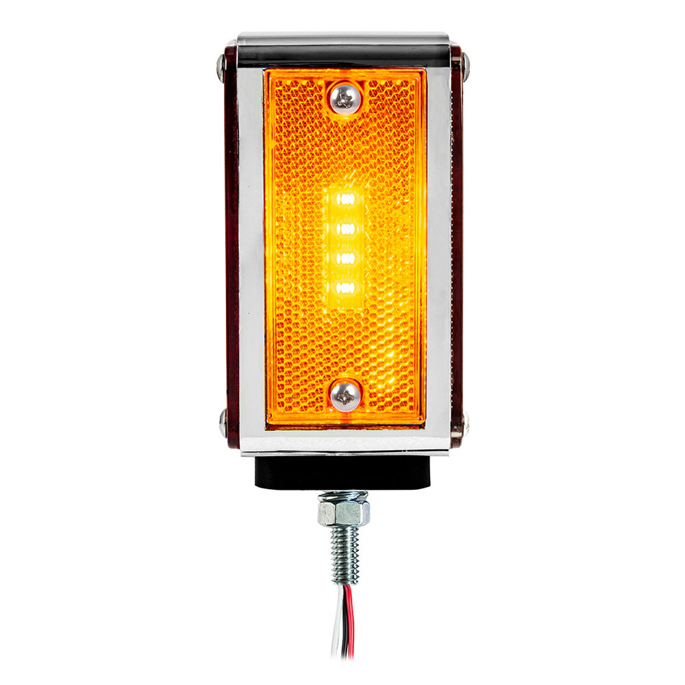 4-1/2" Pearl Double Face LED Pedestal Light with Smoke Lens