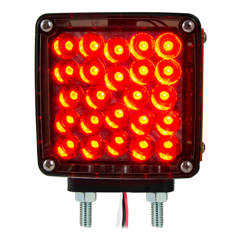 4-1/2" Pearl Double Face LED Pedestal Light with Smoke Lens