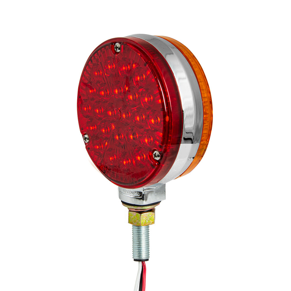 4" Amber/Red Double Face High Power Pearl LED Pedestal Light
