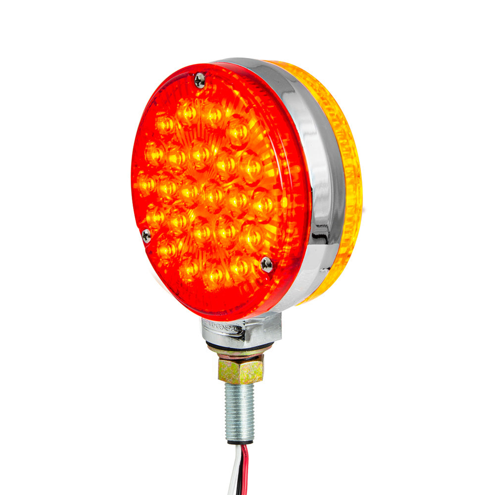 4" Amber/Red Double Face High Power Pearl LED Pedestal Light