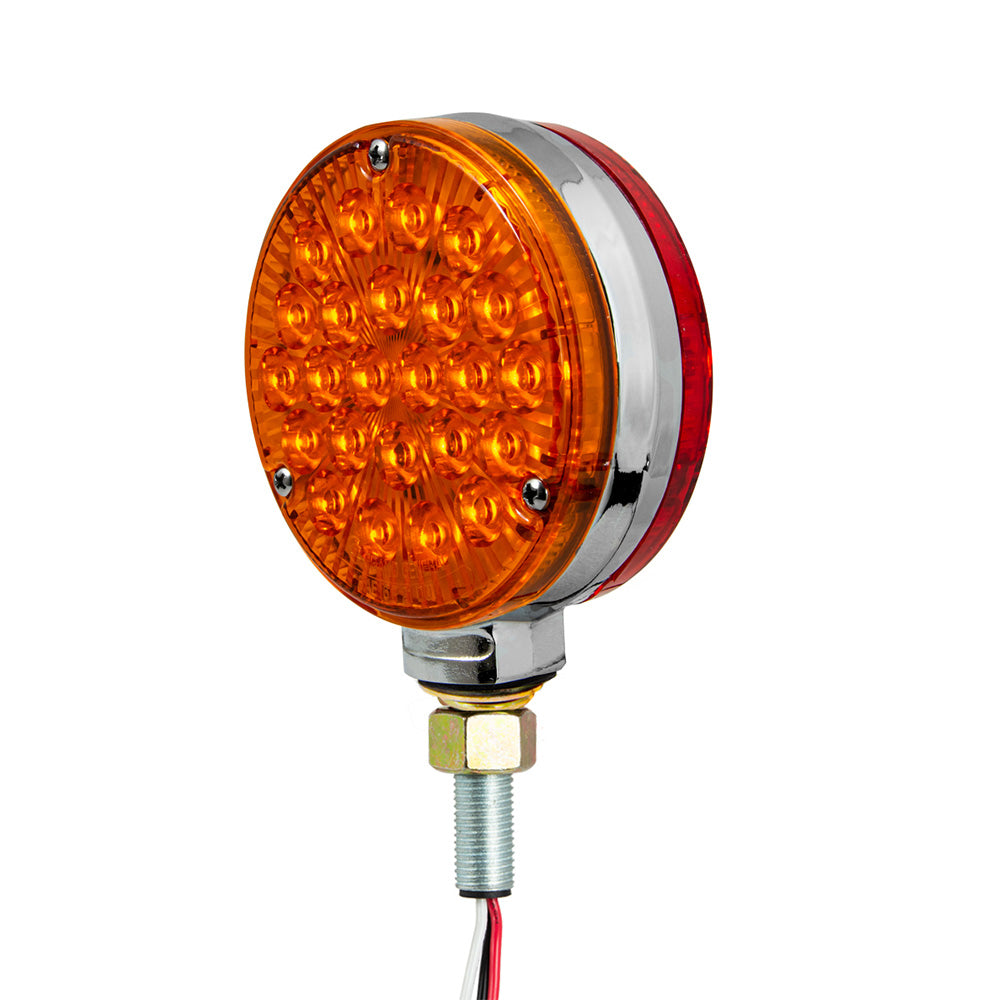 4" Amber/Red Double Face High Power Pearl LED Pedestal Light