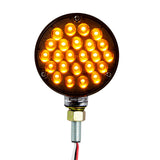 4" Amber/Red Smoke Lens Double Face High Power Pearl LED Pedestal Light