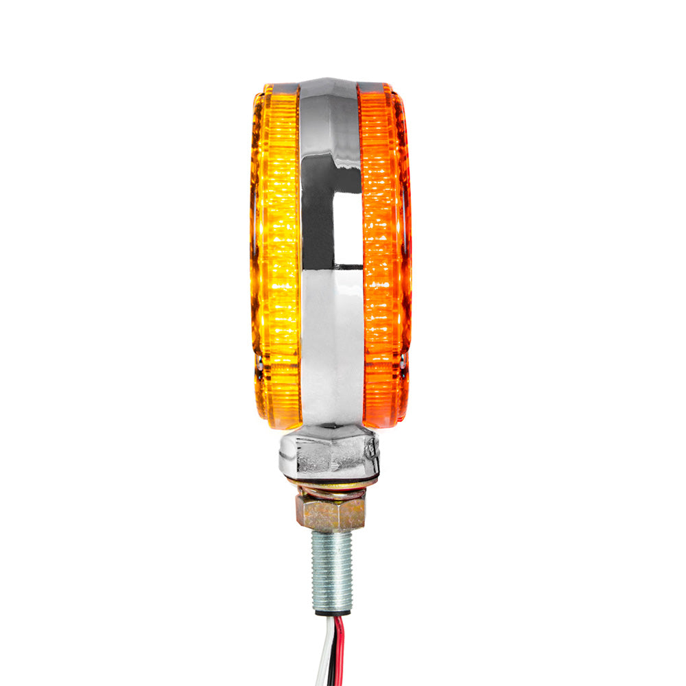 4" Amber/Red Smoke Lens Double Face High Power Pearl LED Pedestal Light