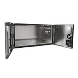 24" x 24" x 48" Aluminum Box with Diamond Barn Doors with Gas Shocks, Passenger Side