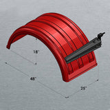 48" Black Poly TT Twin MIN2260 Single Axle Fender