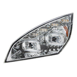 Freightliner Cascadia 2018+ Chrome Inner Housing High Power LED Projector Headlight with LED Sequential Turn and DRL