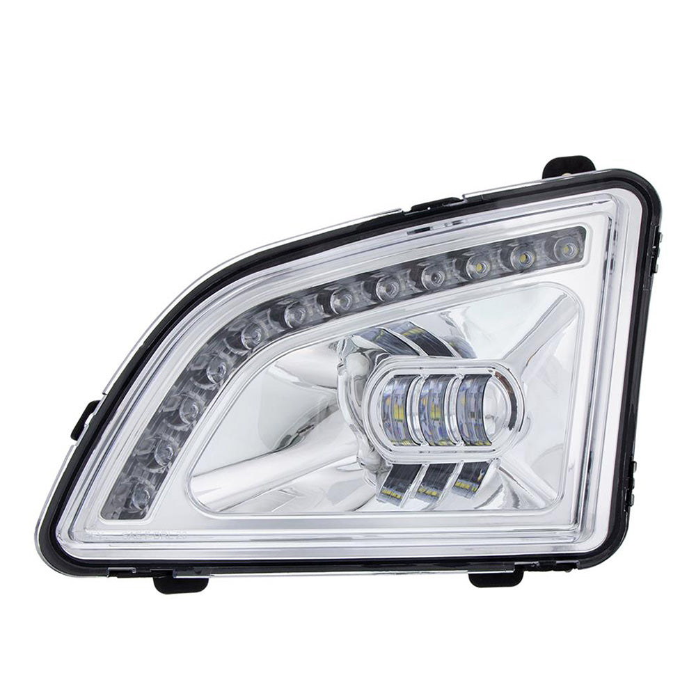 Volvo VNL 2018+ Chrome Inner Housing 18 LED Projector Fog Light With Position Light